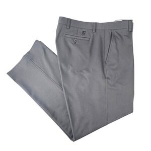 FootJoy Golf Pants Mens 38x32 Performance Chino Grey Straight Stretch Flat Front